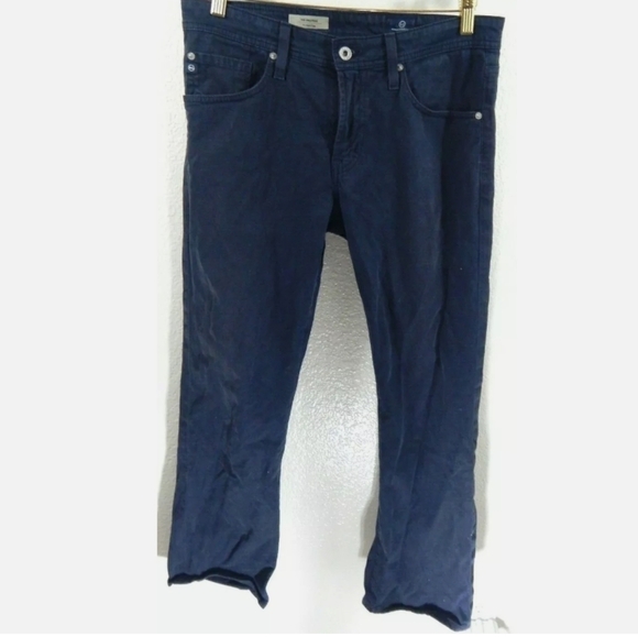 AG Adriano Goldschmied Protege Navy Sueded Pants - Picture 1 of 4